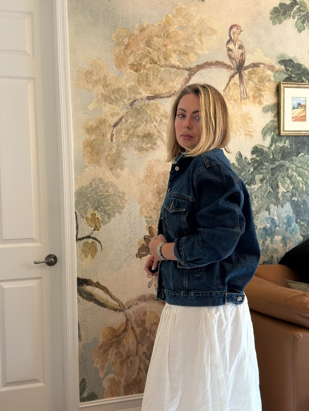 Classic vintage denim jacket by Bill Blass, size L, oversized style - Picture 3 of 6